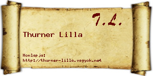 Thurner Lilla névjegykártya